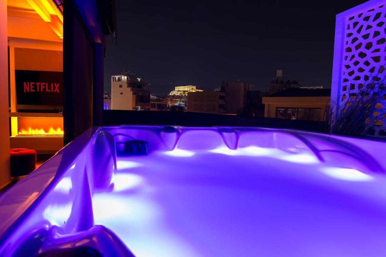 아테네 Luxury Penthouse With Acropolis View And Jacuzzi 아파트 외부 사진
